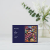 FAUST / mysterieus masker met kippen , Paars Visitekaartje (Staand voorkant)