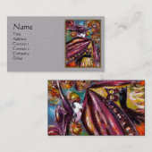 FAUST/mysterieus masker met Paars grijs kieuwpapie Visitekaartje (Voorkant / Achterkant)