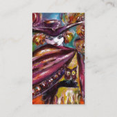 FAUST/mysterieus masker met Paars wit ijs Visitekaartje (Achterkant)