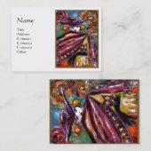 FAUST/mysterieus masker met Paars wit ijs Visitekaartje (Voorkant / Achterkant)