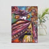 FAUST/mysterieus masker met Tricorn Costume Party Kaart (Staand voorkant)