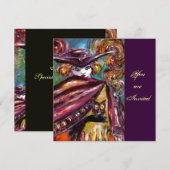 FAUST/mysterieus masker met Tricorn Costume Party Kaart (Voorkant / Achterkant)