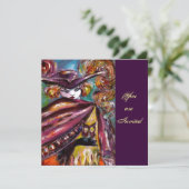 FAUST/mysterieus masker met Tricorn Costume Party Kaart (Staand voorkant)