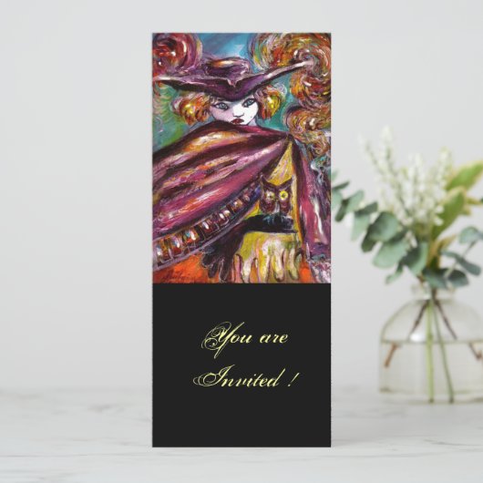 FAUST/mysterieus masker met Tricorn Costume Party Kaart (Staand voorkant)