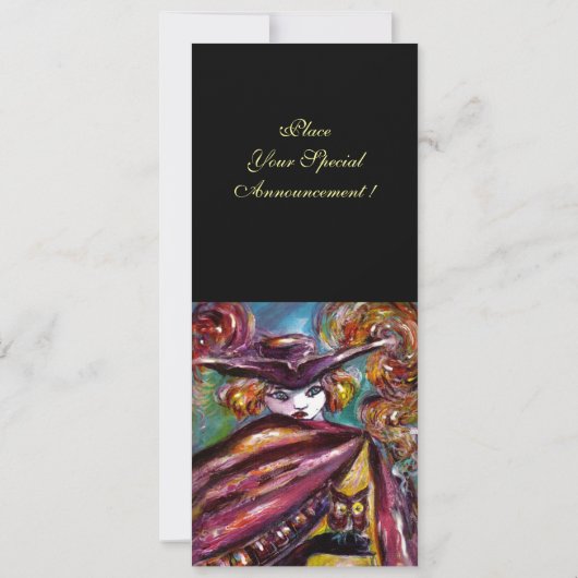 FAUST/mysterieus masker met Tricorn Costume Party Kaart (Achterkant)