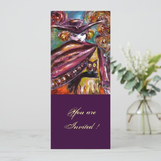 FAUST/mysterieus masker met Tricorn Costume Party Kaart (Staand voorkant)