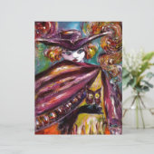 FAUST/mysterieus masker met Tricorn en Owl (Staand voorkant)