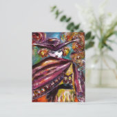 FAUST/mysterieus masker met Tricorn en Owl Briefkaart (Staand voorkant)