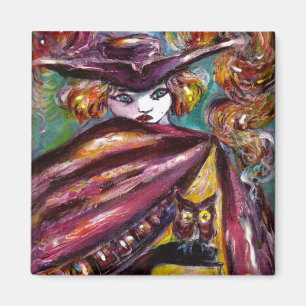 FAUST/mysterieus masker met Tricorn en Owl Magneet