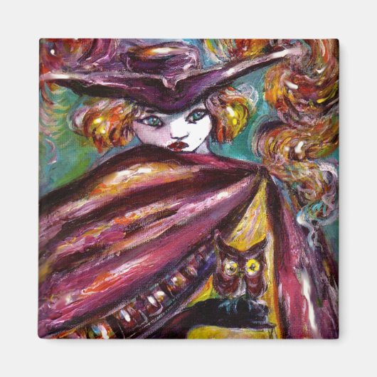 FAUST/mysterieus masker met Tricorn en Owl Magneet (Voorkant)