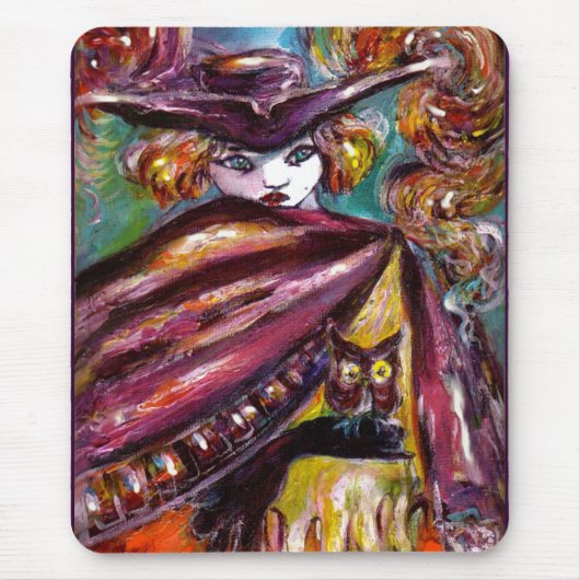 FAUST/mysterieus masker met Tricorn en Owl Muismat (Voorkant)