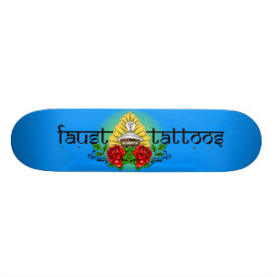 FAUST TATTOO TRADITIONAL ROOS HINDU GRAFFITI LOGO SKATEBOARD