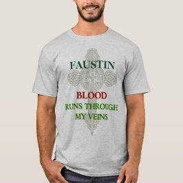 Faustin Bloed loopt door mijn veteraan T-shirt