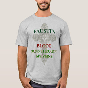 Faustin Bloed loopt door mijn veteraan T-shirt