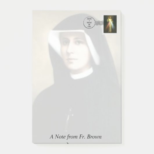 Faustina Divine Mercy Postal Saints Post-it® Notes (Voorkant)