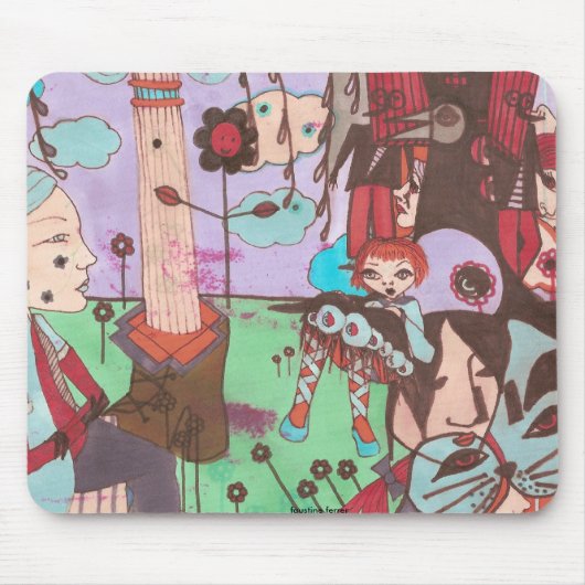 faustine surrealistische mousepad muismat (Voorkant)