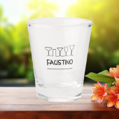 Faustino Black Line Shot Glass Glas