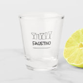 Faustino Black Line Shot Glass Glas (Voorkant)