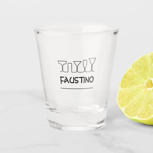 Faustino Black Line Shot Glass Shot Glas (Voorkant)