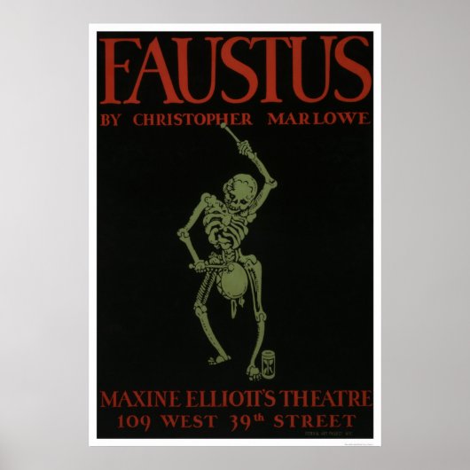 Faustus door Marlowe 1936 WPA Poster (Voorkant)