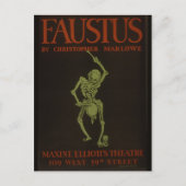 Faustus Poster  Retro Skeleton Briefkaart (Voorkant)