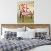 Fauteuil van Thomas Chippendale, ca.1760 Canvas Afdruk (Insitu (Slaapkamer))