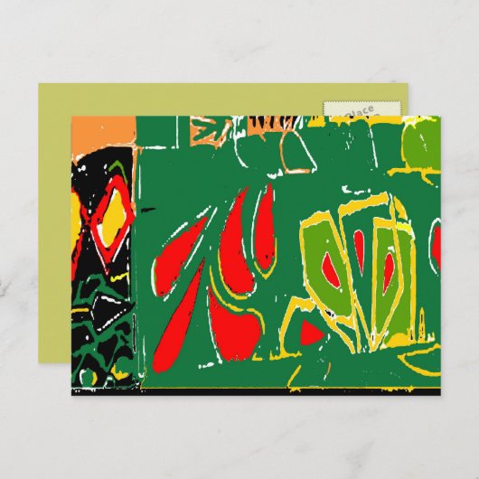 Fauvisme Abstracte vormen Briefkaart (Voorkant / Achterkant)