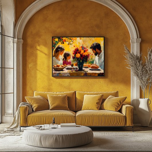 Fauvist Family Gathering - levendig en warm Poster