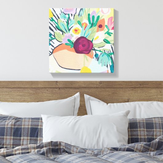 Fauvist Floral II Canvas Afdruk (Insitu (Slaapkamer))