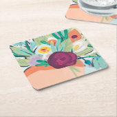 Fauvist Floral II Kartonnen Onderzetters (Schuin)