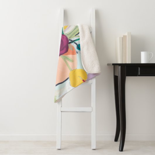 Fauvist Floral II Sherpa Deken (In situ)