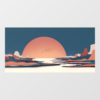 Fauvist Horizon Terracotta Zon WB Clear 3620 Tank Raamsticker