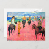 Fauvist schildert Gauguin-paard-strandrijders op s Briefkaart (Voorkant / Achterkant)