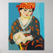 Fauvist Style Sitting Voman Poster (Voorkant)