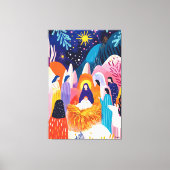 Fauvistisch visioen van de aanbiddingsherders canvas afdruk (Voorkant)