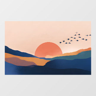 Fauvistische Horizon | Aardse Rand UNS 45U Tank Raamsticker