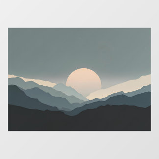 Fauvistische Horizon | Houtskool Maan ADA Mini M T Raamsticker