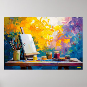Fauvistische Kunstenaarsstudio Kunstprint - Creati Poster