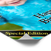 Faux 1st Birthday Magazine Hoesje Poster (Hoek)