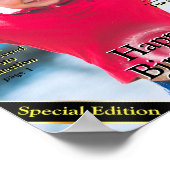 Faux 2nd Birthday Magazine Hoesje Poster (Hoek)