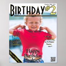 Faux 2nd Birthday Magazine Hoesje