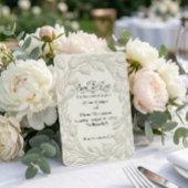 Faux 3D Embossed Tulip Floral Relief Save The Date