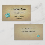 Faux 3D Turquoise Beer Claw Visitekaartje (Voorkant / Achterkant)