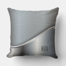 Faux, aangepaste monogram, kussens voor metalen