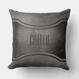 Faux, aangepaste monogram, kussens voor metalen