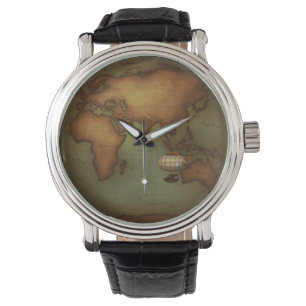 Faux- Aeronautical Map of the OId World Horloge