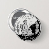 Faux Alabama State Quarter Spirit of Courage Ronde Button 5,7 Cm (Voorkant /achterkant)