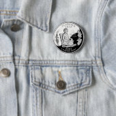 Faux Alabama State Quarter Spirit of Courage Ronde Button 5,7 Cm (In situ)