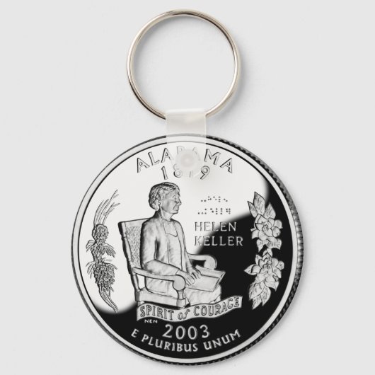 Faux Alabama State Quarter Spirit of Courage Sleutelhanger (Voorkant)