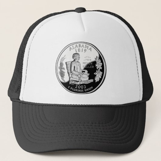 Faux Alabama State Quarter Spirit of Courage Trucker Pet (Voorkant)